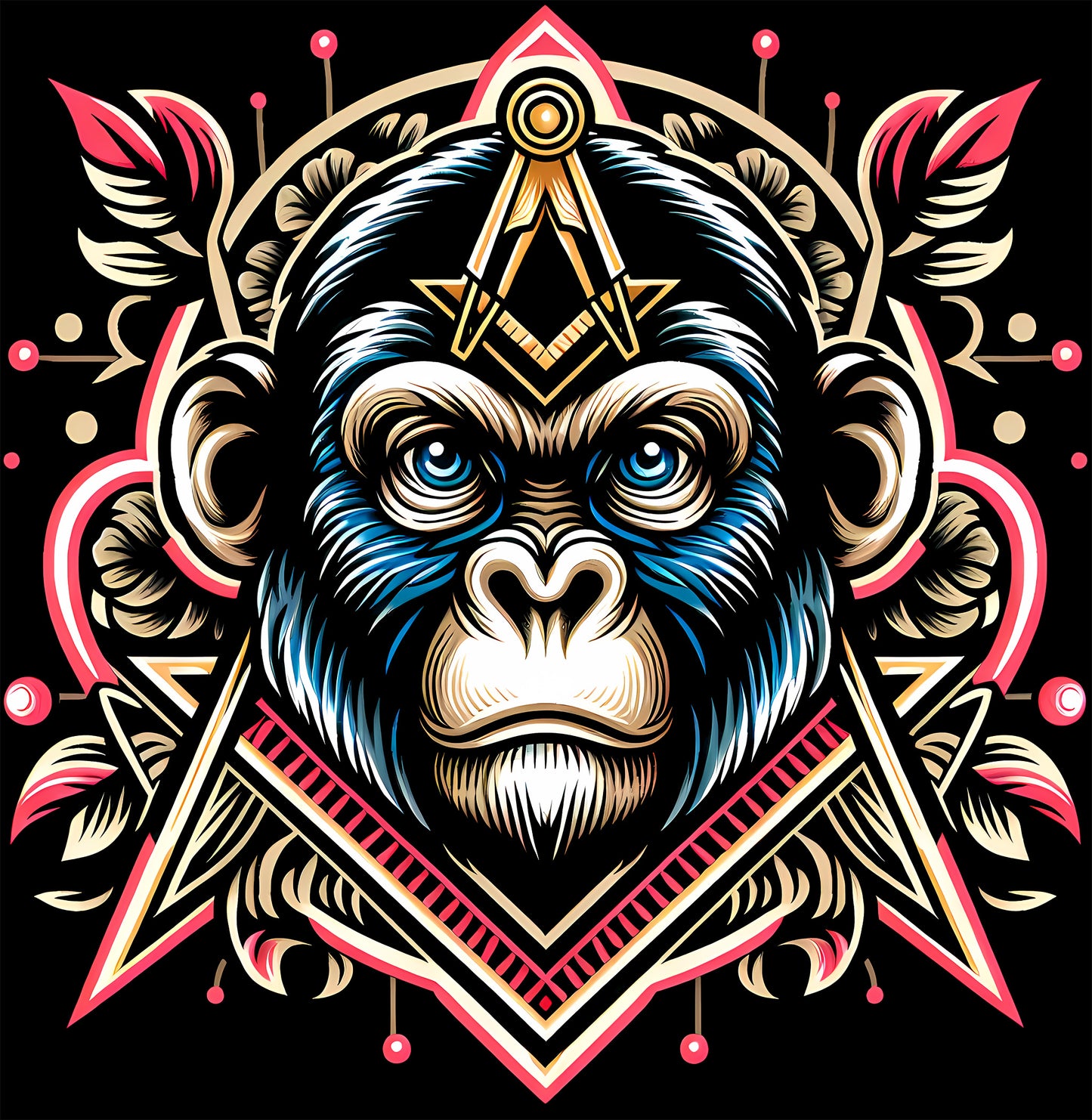 Freemason Gift Masonic Monkey T-Shirt