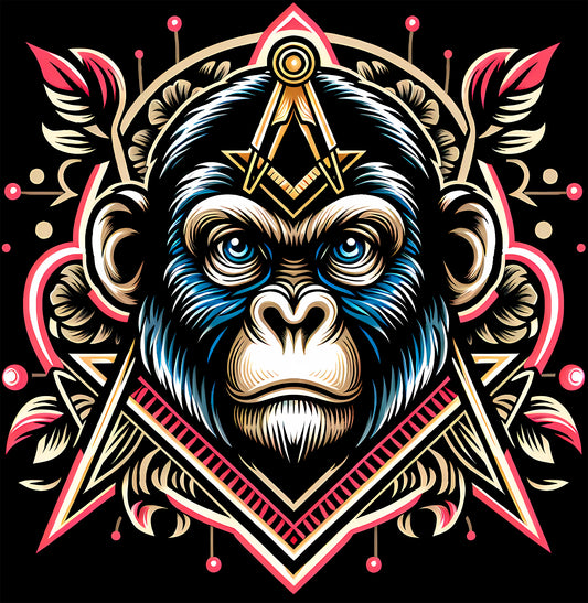 Freemason Gift Masonic Monkey T-Shirt