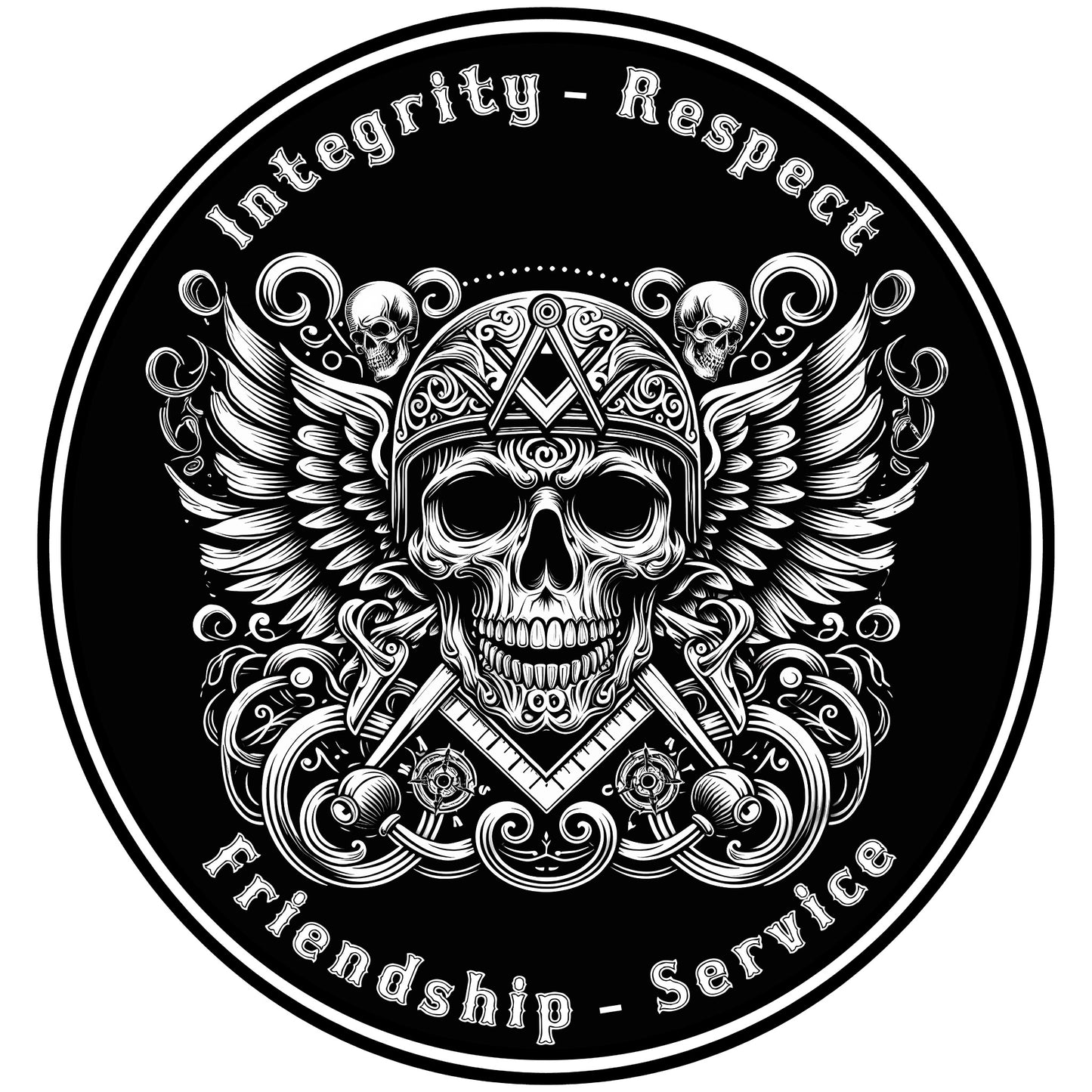Masonic Biker Skull Gift Mug