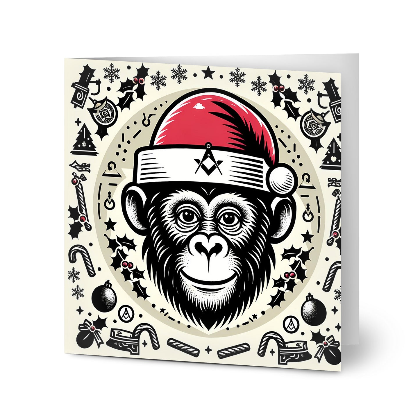 Masonic Monkey Christmas Cards (pack of 10)