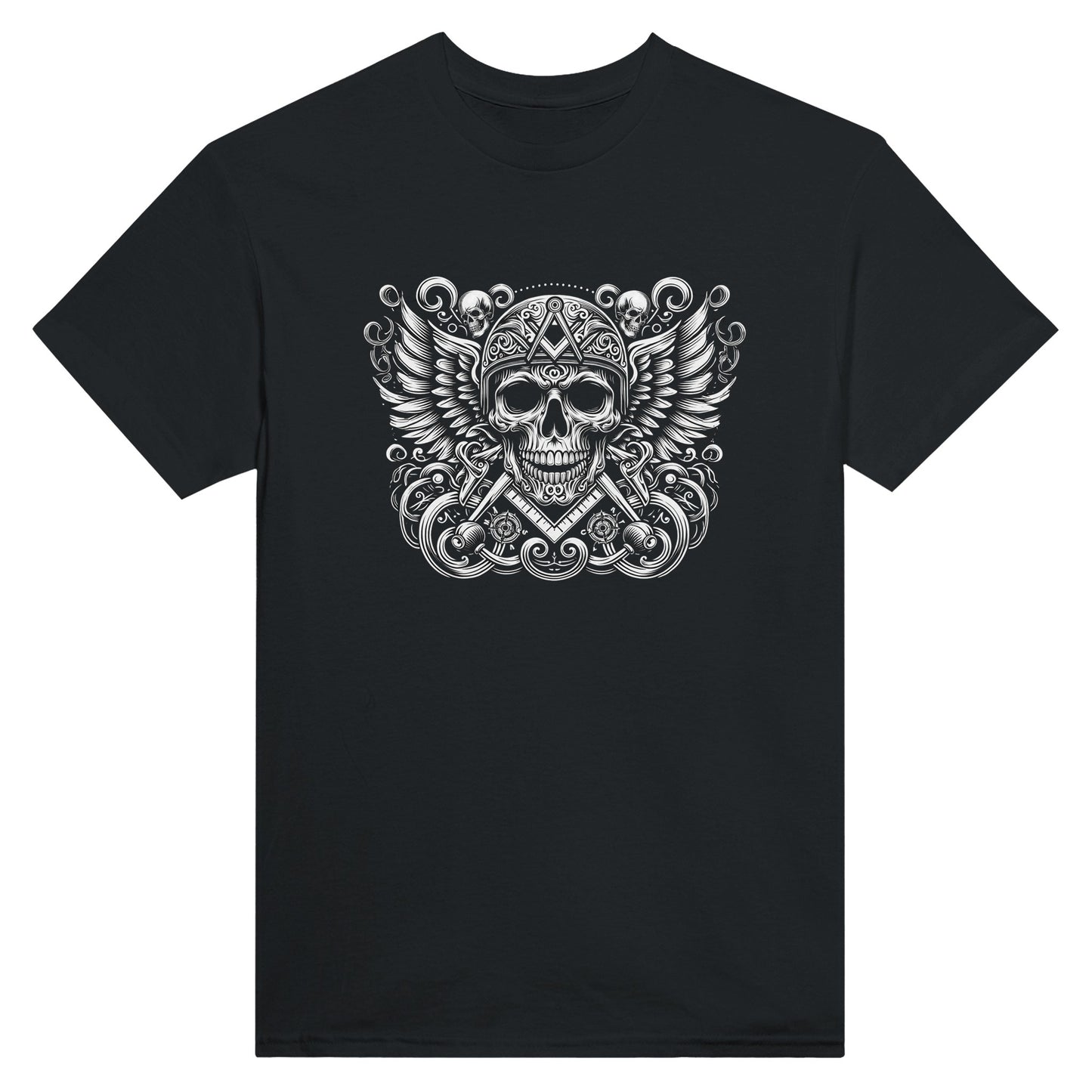 Widows Sons style Skull & Wings Biker Masonic T-Shirt