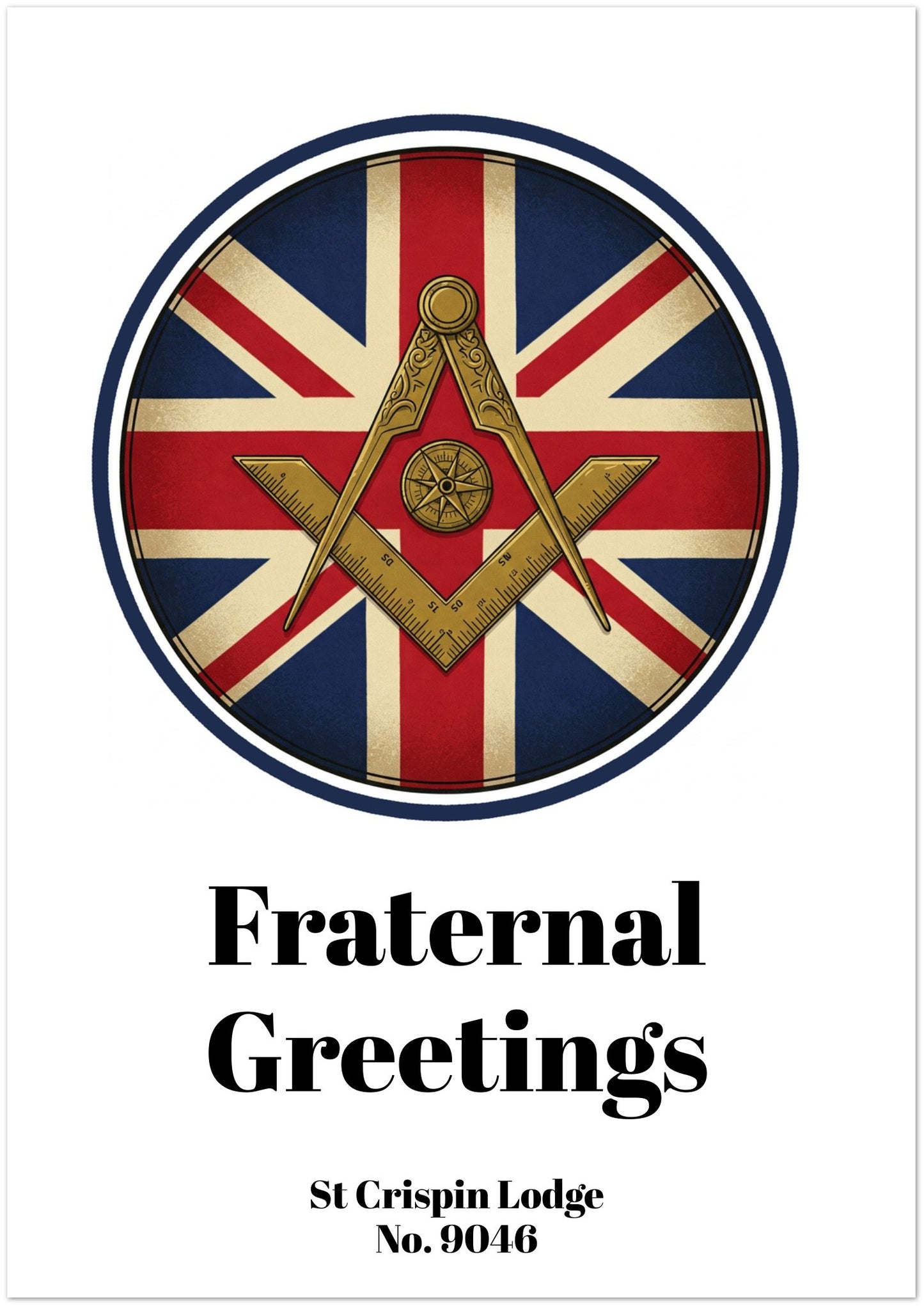 Personalised Great Britain Masonic Greeting Cards (pack of 10)