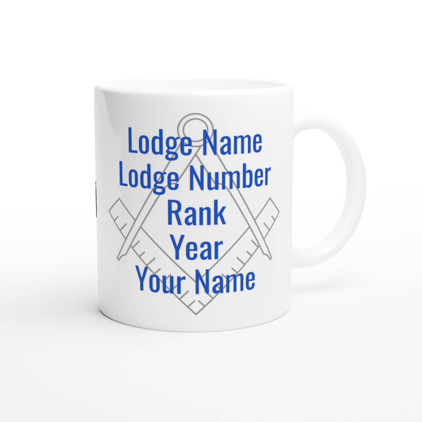Personalised Masonic Biker Skull Gift Mug