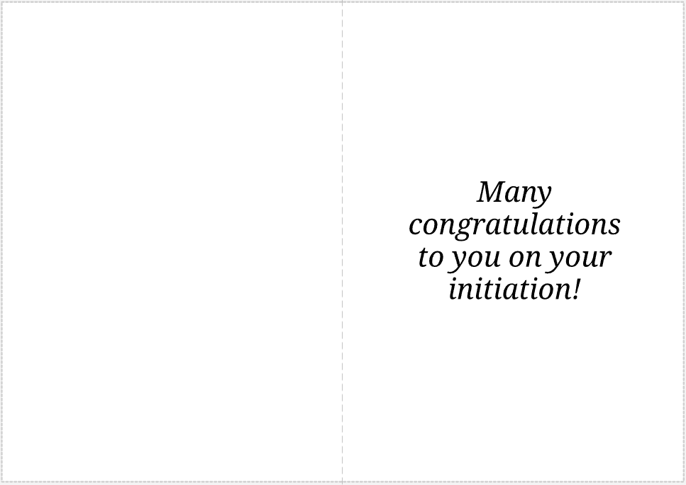 Metallic Foil Initiation Cards (pack of 10)