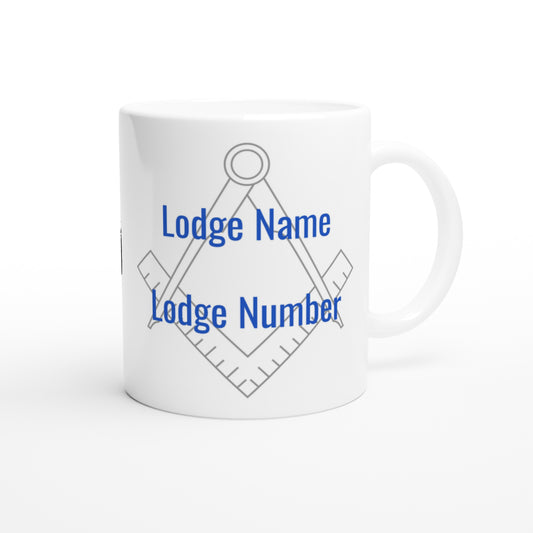 Personalised Masonic Biker Skull Gift Mug